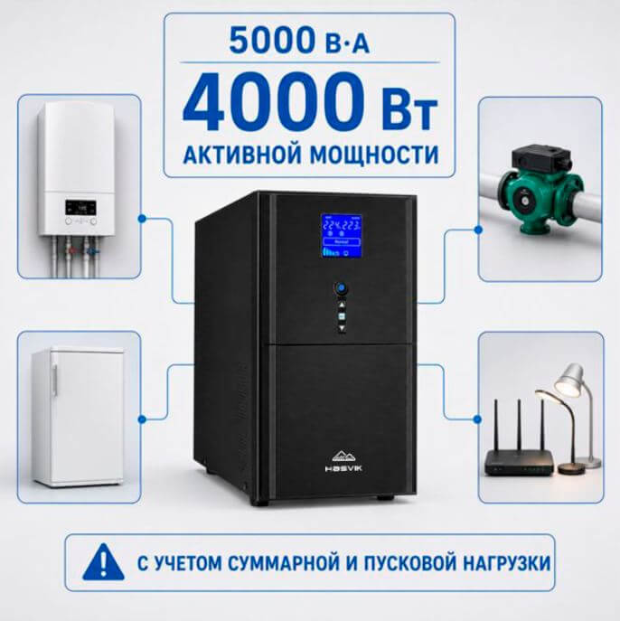 источник бесперебойного питания 5000 ВА 4000 Вт